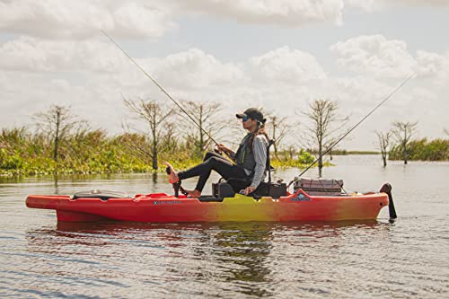 Perception Showdown Sit on Top Pedal Drive Fishing Kayak - Fold Away Lawn Chair Seat