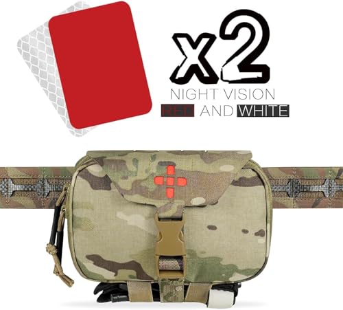 Lonloke Ifak Pouch-Rapid Deployment Tactical MOLLE Trauma Kit Pouches, Quick Release Tear-Off Medical First Aid Kit Organi...
