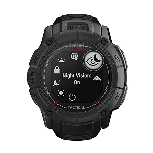 Garmin Instinct 2X Solar - Tactical Edition, Rugged GPS Smartwatch, Built-in Flashlight, Ballistics Calculator, Solar Char...