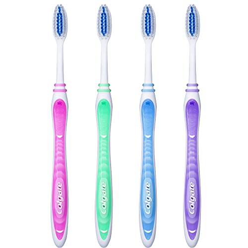 Colgate Wave Gum Comfort Toothbrush, Ultra Soft Compact Head, Colors Vary, 4-pack