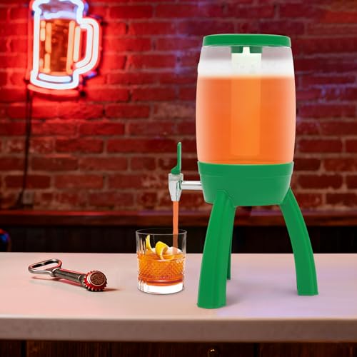 Mimosa Tower,Beer Dispenser With Ice Tube And Spigot,3l / 101.44 Oz Party Drink Dispenser With Led Light For Bar/Party,Bee...