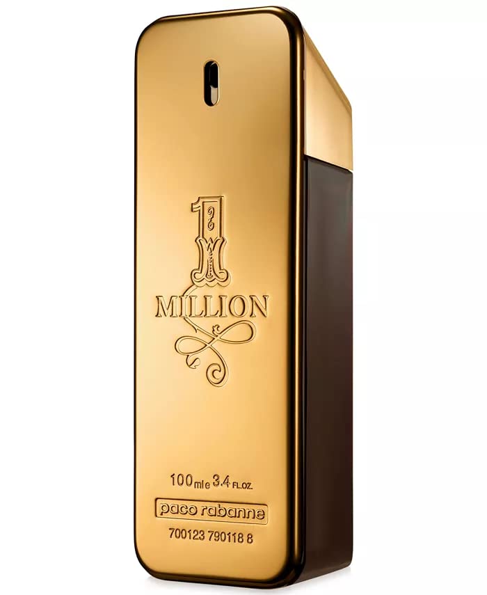 Paco Rabanne One Million 3-Piece Set for Men, (3.4 Oz Eau De Toilette Spray + 3.4 Oz Shower Gel + 0.33 Oz Travel Spray)