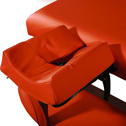 Master Massage 31" Santana Pro Portable Massage Table Package, Memory Foam Cushioning, Reiki Leg Panels, Mountain Red- Tattoo Table- Spa Bed- Folding Massage Table- Facial Bed