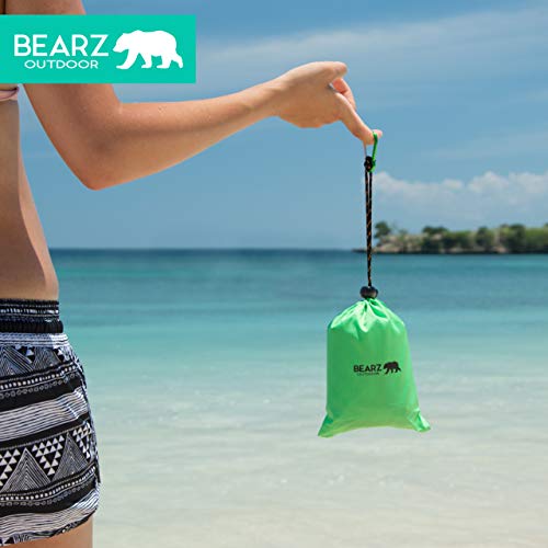 BEARZ Outdoor Pocket Blanket - Beach Blanket Waterproof Sandproof, Picnic Blankets Waterproof Foldable, Lightweight & Comp...
