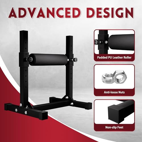 Fitvids Bulgarian Split Squat Stand, Single Leg Squat Roller, One Leg Squat Stand, Stand-Alone Machine Leg Curl for Lower Body training