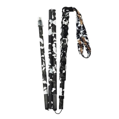 5-Sections Folding Hiking Poles Carbon Fiber Telescopic Lightweight Portable Walking Sticks