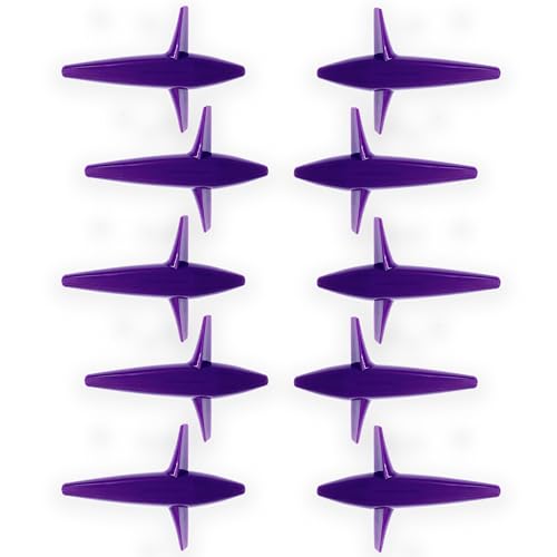 5" Bird Teaser Trolling Lures, 10 Pcs Purple Offshore Fishing Baits for Mahi Mahi & Big Game Tuna