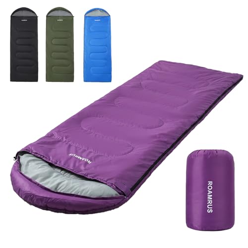 ROAMRUS 3 Seasons Sleeping Bags for Adults, Portable, Waterproof, Lightweight,with Storage Sack for Outdoor & Indoor, Hiki...