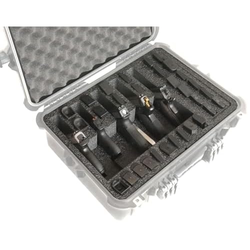 Case Club Foam Only to Fit Apache 4800 (Harbor Freight) - 5 Pistol & Accessory Foam Set