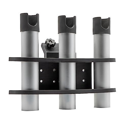 Extreme Max 3005.5606 3-Rod Holder for 45° Lund Sport Track Systems, Black