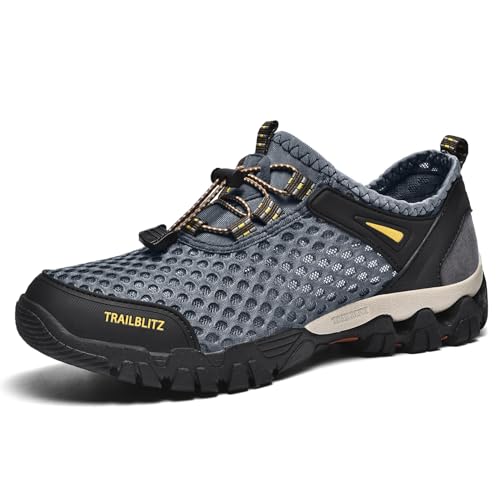 TRAILBLITZ Water Shoes Men Quick Drying Outdoor Hiking Barefoot Boat Footwear Aqua Shoes for Water Sport Waders Diving Hik...