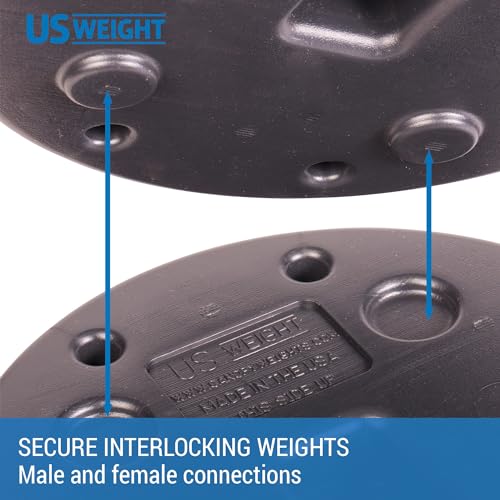 US Weight 40 Pound Canopy Weight Set of 4 and Carry Strap with No-Pinch Design - Easy Installation and Removal to Secure T...