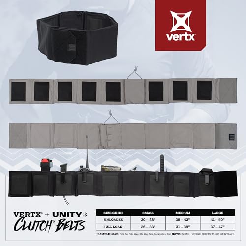 Vertx Mens Clutch Unity Tactical Belt, Modular Mission Belts for Men, Gun Holster Radio Mag Pouch for CCW Concealed Carry