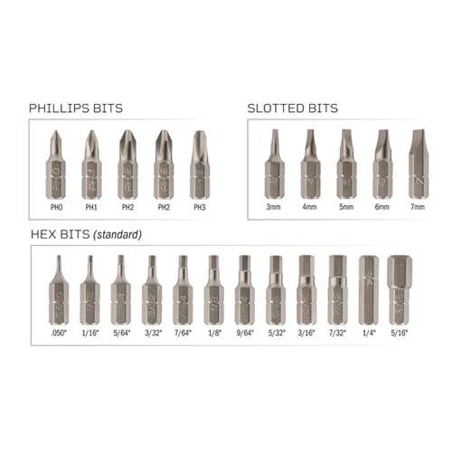 Fix It Sticks Benchtop Bit Pack | Durable Reliable Corrosion-Resistant Compact Portable Easy-to-Use Multi-Purpose Bit Kit | Fits Benchtop Tray