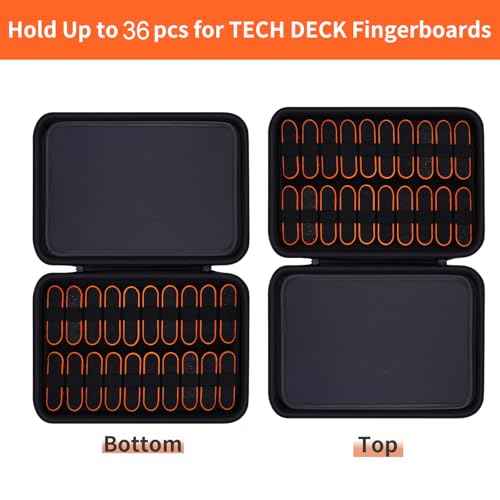 Case for TECH Deck Ultra DLX Fingerboard Mini Skateboards, Portable Fingerboard Travel Carrying Case for Collectible Finger Skateboards and Accessories (CASE ONLY!)