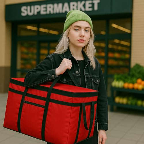 Extra large XXXL Insulated Food Delivery Bag Cooler Bags Keep Food Warm Catering Therma Catering Bag for doordash 22x14x13...