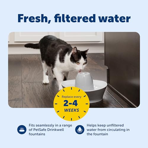 PetSafe Drinkwell Avalon & Pagoda Fountain Activated Carbon Filters - Better Hydration Choice - Long-Lasting Purity - Odo...