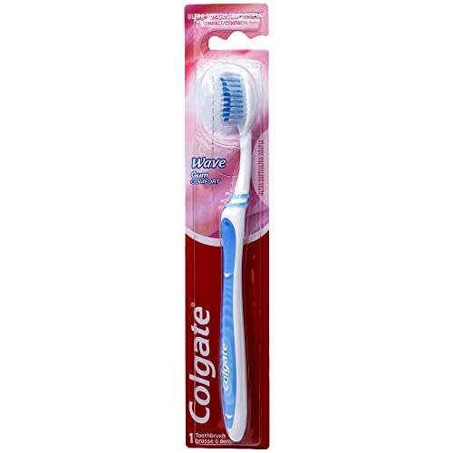 Colgate Wave Gum Comfort Toothbrush, Ultra Soft Compact Head, Colors Vary, 4-pack