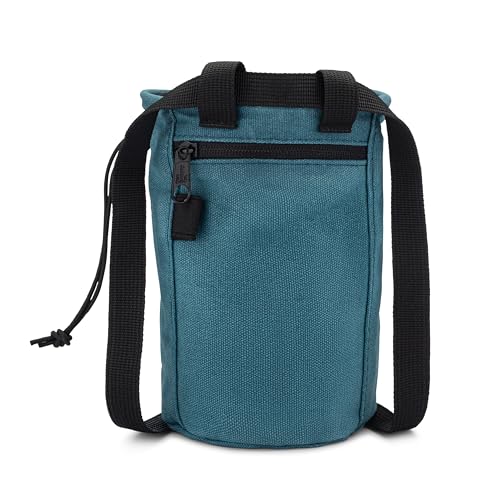 Oso Supply Co - Waxed Canvas Chalk Bag for Rock Climbing, Bouldering Chalk Bucket with Belt, Waterproof, Zippered Pocket -...