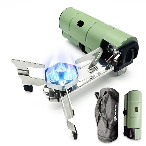 Roamix 17,700 BTU Foldable Butane Camping Stove – 5,200W Portable Gas Burner with Carrying Bag for Outdoor Cooking, Backpa...