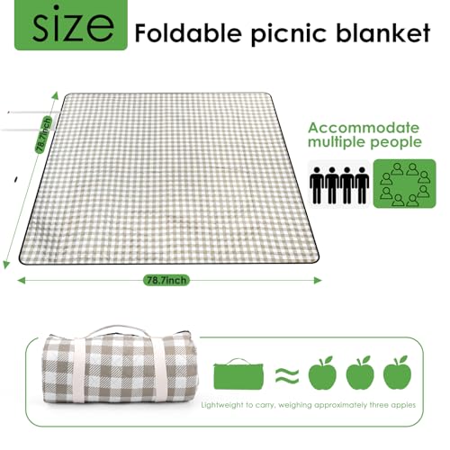 MEIRILE Oversize Picnic Blankets with Foldable, Waterproof & Sand Proof Blanket Made of PEVA for Camping,Park, Beach,Gras...