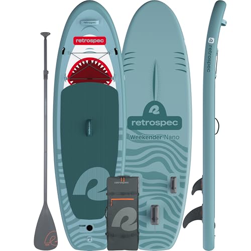 Retrospec Weekender-Nano 8'6" Kids Paddle Board Inflatable - Youth SUP with Adjustable Paddle, Pump & Backpack - Stable De...