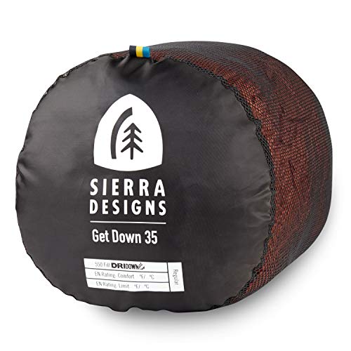 Sierra Designs Get Down 35 Degree Sleeping Bags - 550 Fill Power DriDown (PFC Free), Mummy Style Camping & Backpacking Sle...