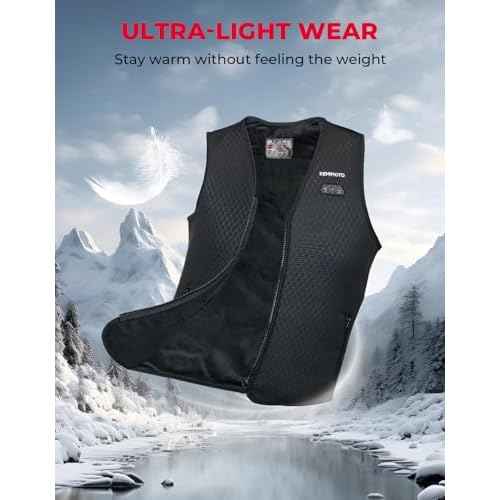 KEMIMOTO Womens Heated Vest, Electric Warming Vest,V Neck with Inner Pocket Lights-out Design(Battery Not Included)