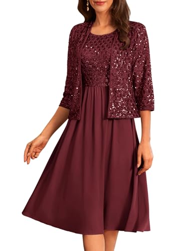GRACE KARIN 2025 Mother of The Bride Dresses Wedding Guest Party Dress Two Piece Dress