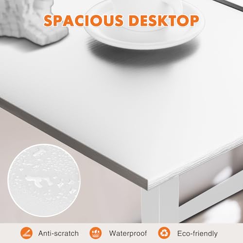 Sweetcrispy Computer Small Desk, 32 Inch Office Writing Work Study Student Home Bedroom Table with Metal Frame Wooden Tabl...