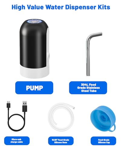 Myvision Water Dispenser for 5 Gallon Bottle, Portable USB Charging Electric Water Pump, Drinking Water Jug Pump for Home,...