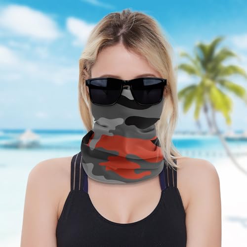 Camo Neck Gaiter Windproof Sun Protection Camouflage Face Cover for Outdoor Sports and Tactical Activities