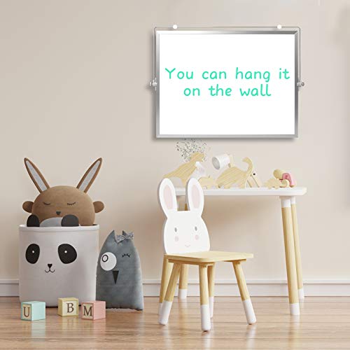 GMAOPHY Dry Erase White Board, 16inX12in Large Magnetic Desktop Whiteboard with Stand, 10 Markers, 4 Magnets, 1 Eraser, Po...