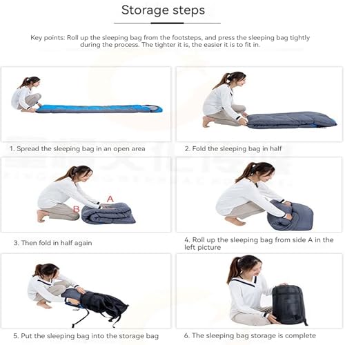 SmartstickX Camping Sleeping Bag, Lightweight Single Person 3 Season Warm and Cold Weather - Summer, Spring, Fall Waterpro...
