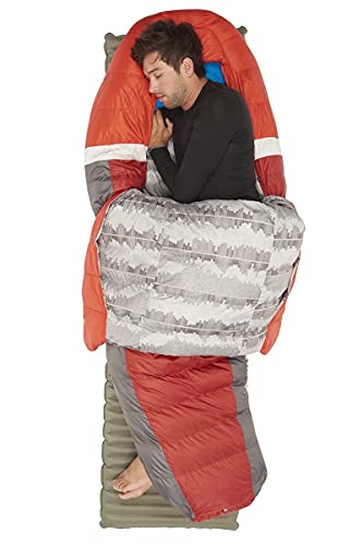Sierra Designs Backcountry Bed 20 Degree Sleeping Bag with 650 Fill Dridown - Lightweight Zipperless Down Sleeping Bag for...