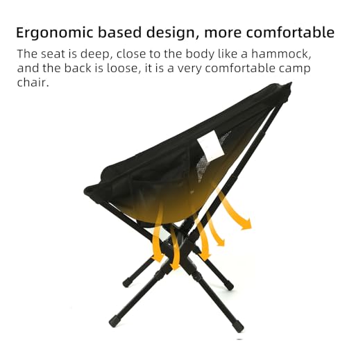 ROCK CLOUD Portable Camping Chair Ultralight Folding Camp Chairs Outdoor for Camp Hiking Backpacking Lawn Beach Sports