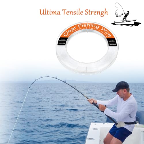 Clear Fishing Line Wire 755 ft, Invisible Monofilament Fishing Line Wire, Nylon String for Hanging Balloons Garland Crafts...