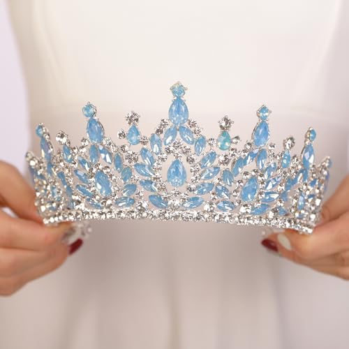 JWICOS Crystal Crowns and Tiaras Headband for Women Princess Wedding Tiara for Birthday Party Prom Bridal Tiara Crown for ...