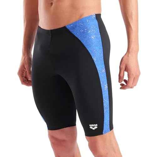 Arena Men's Performance Ribbed Swim Jammer Sports Shorts Training Bathing Suit