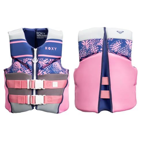 Quiksilver Kids Life Vest and ROXY Youth Life Vest, USCG Approved PFD for Pool, Beach, Lake, Kayaking, Boating, Fishing