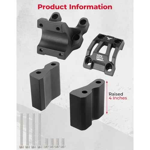 KEMIMOTO Direct Mount Riser Stem Raised 4¡° Compatible with Surron Light Bee X160 X260 Talaria Sting Talaria XXX CNC Aluminium Handle Bar Riser for Electric Dirt Bike 31.8mm Bar Clamp E-Bike