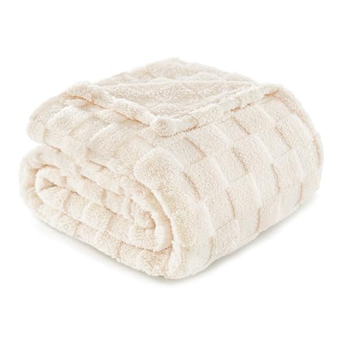 Exclusivo Mezcla Fleece Throw Blanket for Couch,Super Soft and Warm Lightweight Checkered Pattern Blankets for All Season...