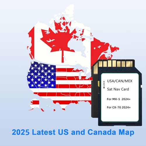 2025 Upgraded KMV6 66 Z1B Navigation SD Card Map Compatible with 2024 3/ CX-30, 2024-2025 CX-5, 2023-2025 CX-90, KMV66Z1B ...