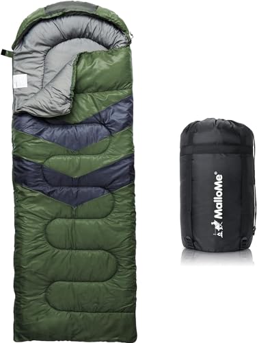 MalloMe Sleeping Bags for Adults Cold Weather & Warm - Backpacking Camping Sleeping Bag for Kids 10-12, Girls, Boys - Ligh...