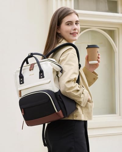 LOVEVOOK Laptop Backpack for Women, 15.6 Inch Work Business Backpacks Purse With Large Capacity, Waterproof Nurse Bag Coll...
