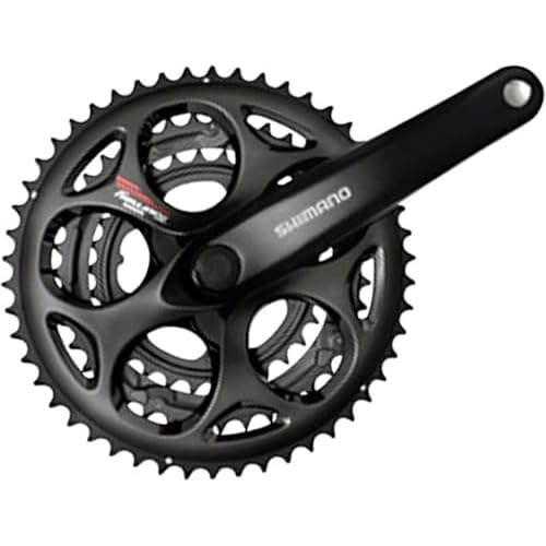 Shimano Tourney FC-A073 Crankset - 170mm, 7/8-Speed, 50/39/30t, Riveted, Square Taper JIS Spindle Interface, Black