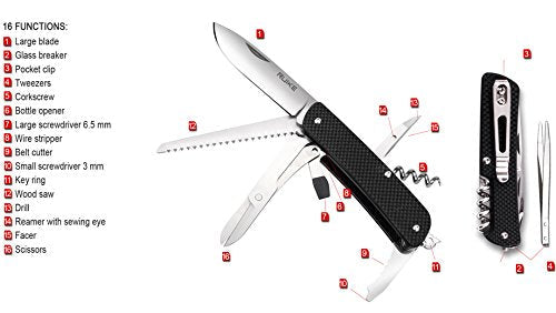 Ruike Small Camping Knife Lightweight Folding EDC Survival Utility Knives Grade Tactical Pocket Knife with Clip Mens Women...