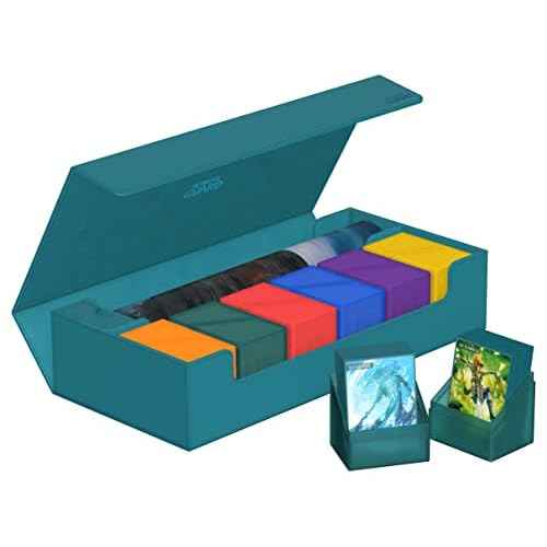 Ultimate Guard Superhive 550+, Deck Case for 550 Double-Sleeved TCG Cards, Petrol, Compatible with Boulders, Magnetic Closure & Microfiber Inner Lining