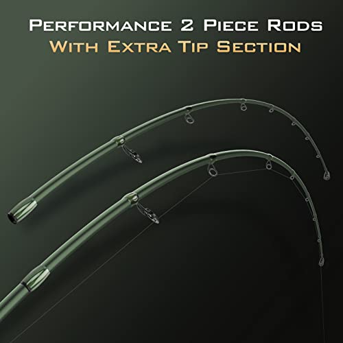 KastKing Spartacus II Fishing Rods - IM6 Graphite Blanks Casting & Spinning Rods, 2-Piece Rods with Extra Tip Section, PTS...