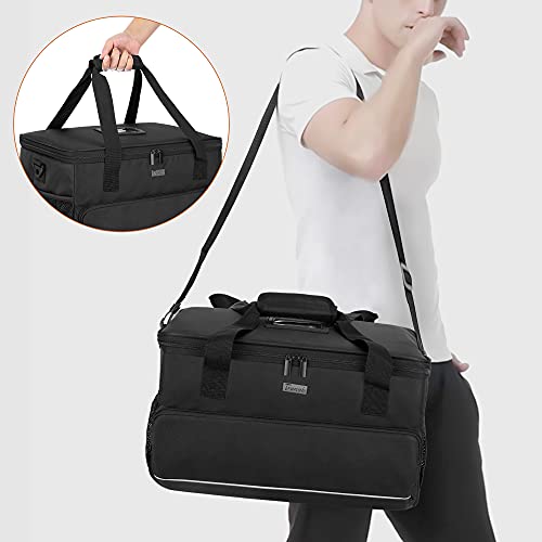 Trunab Reusable 8 Cups Drink Carrier for Delivery with Adjustable Dividers, Handle with Carrying Strap Tote Holder Insulat...